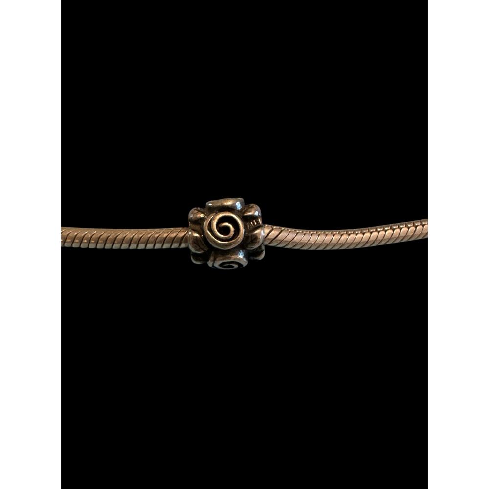 Authentic Pandora sterling silver Rose charm retired‎
